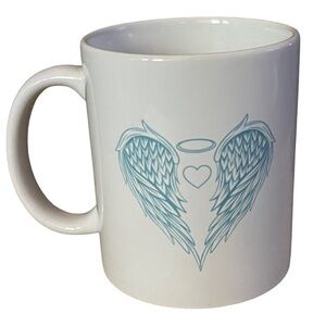 Coffee Mug "Angel Wings w/Heart, Halo " Sometimes I Just Look Up, Smile, & Say..